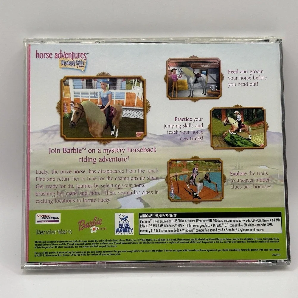 Barbie Horse Adventures: Mystery Ride Windows 98 PC CD-ROM, 2003
